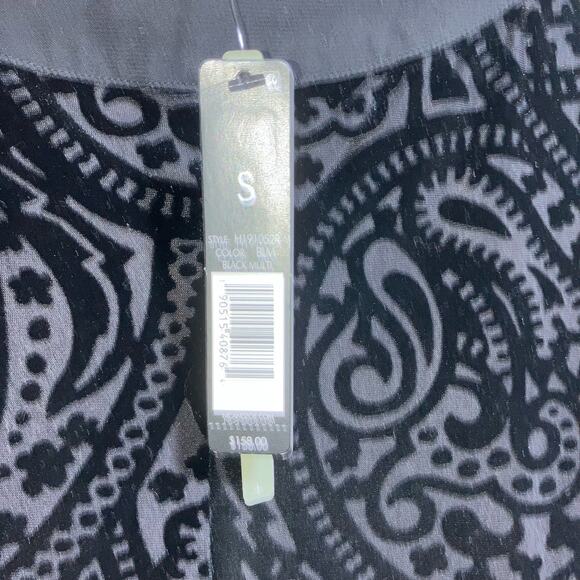 NWT Nic+Zoe Brocade Velvet Black Splitneck Tunic with Tank-size Small - Picture 11 of 14